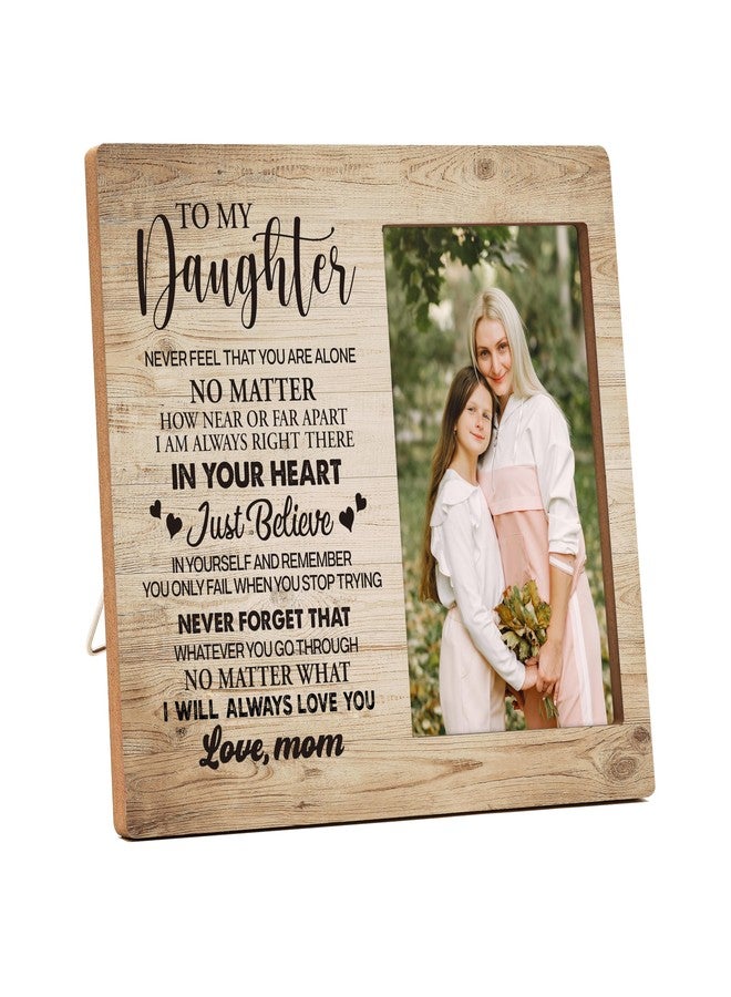 Jusitakeet Daughter Gift Picture Frame, Graduation Gifts for Daughter from Mom, To My Daughter Photo Frame, Love from Mom Picture Frames, Gift for Birthday Christmas Wedding, Mother and Daughter decor -C14 - Image 1